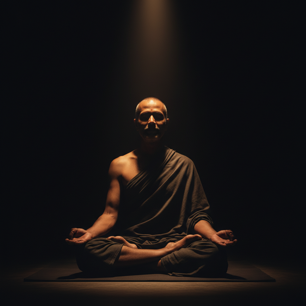 Guruji in deep meditation