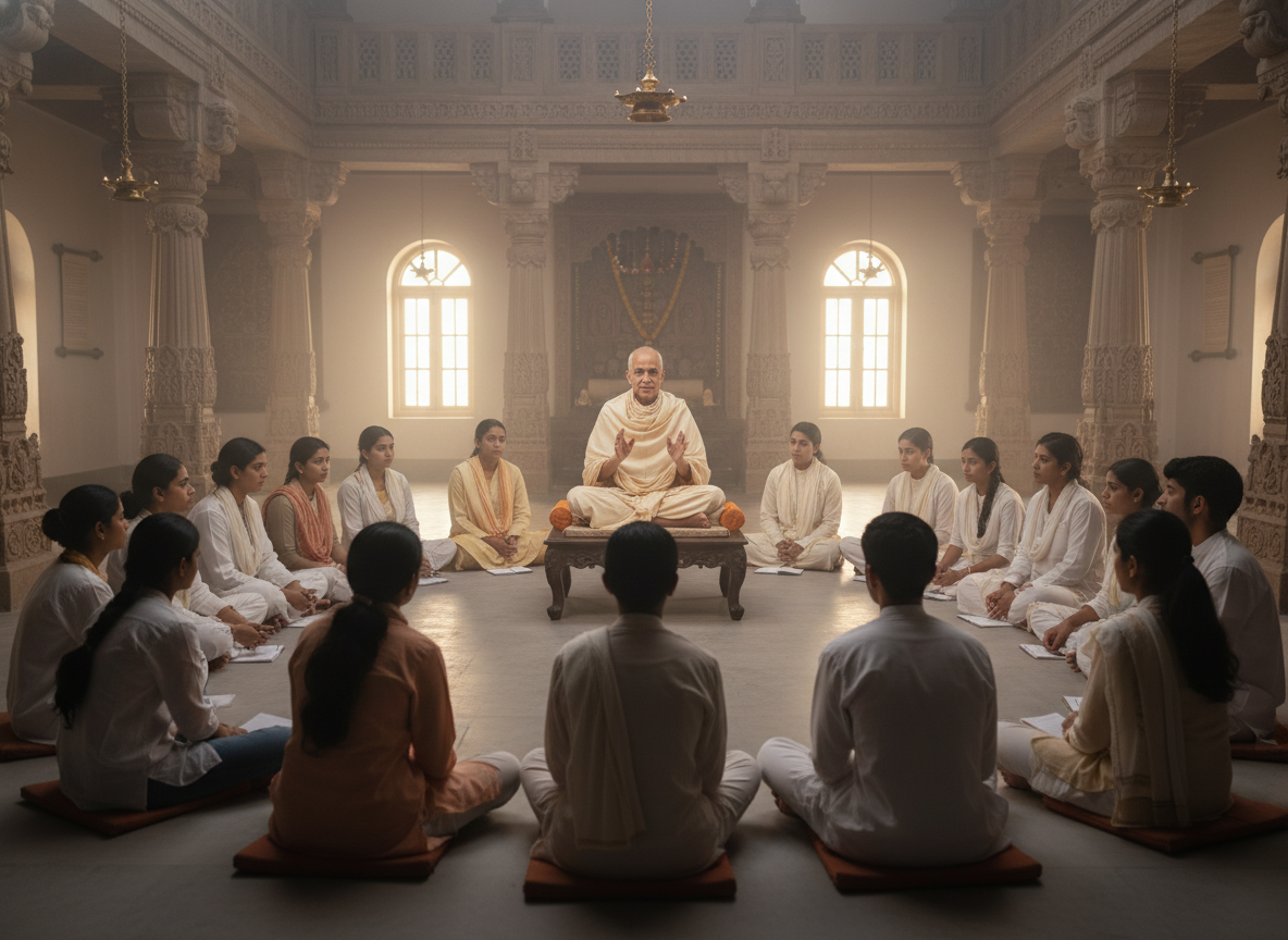 Guruji giving discourse
