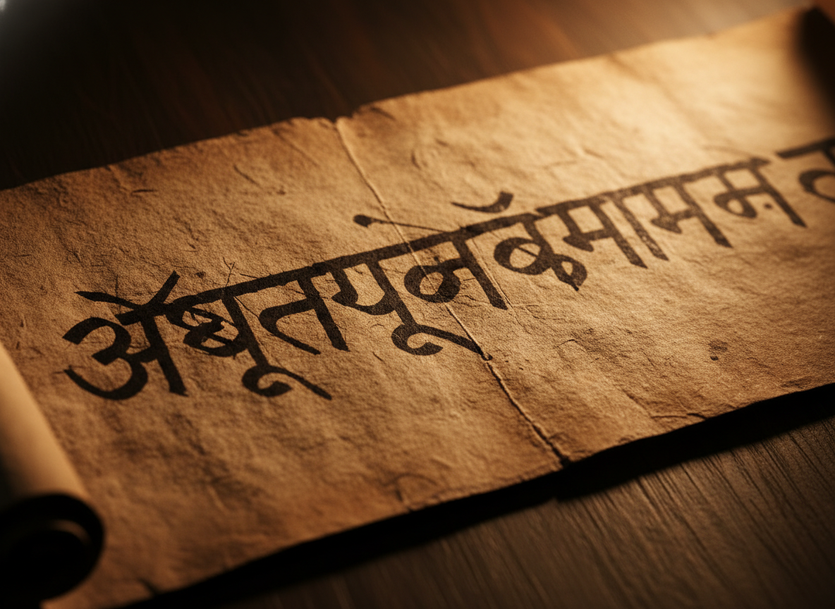 Ancient Sanskrit Scroll