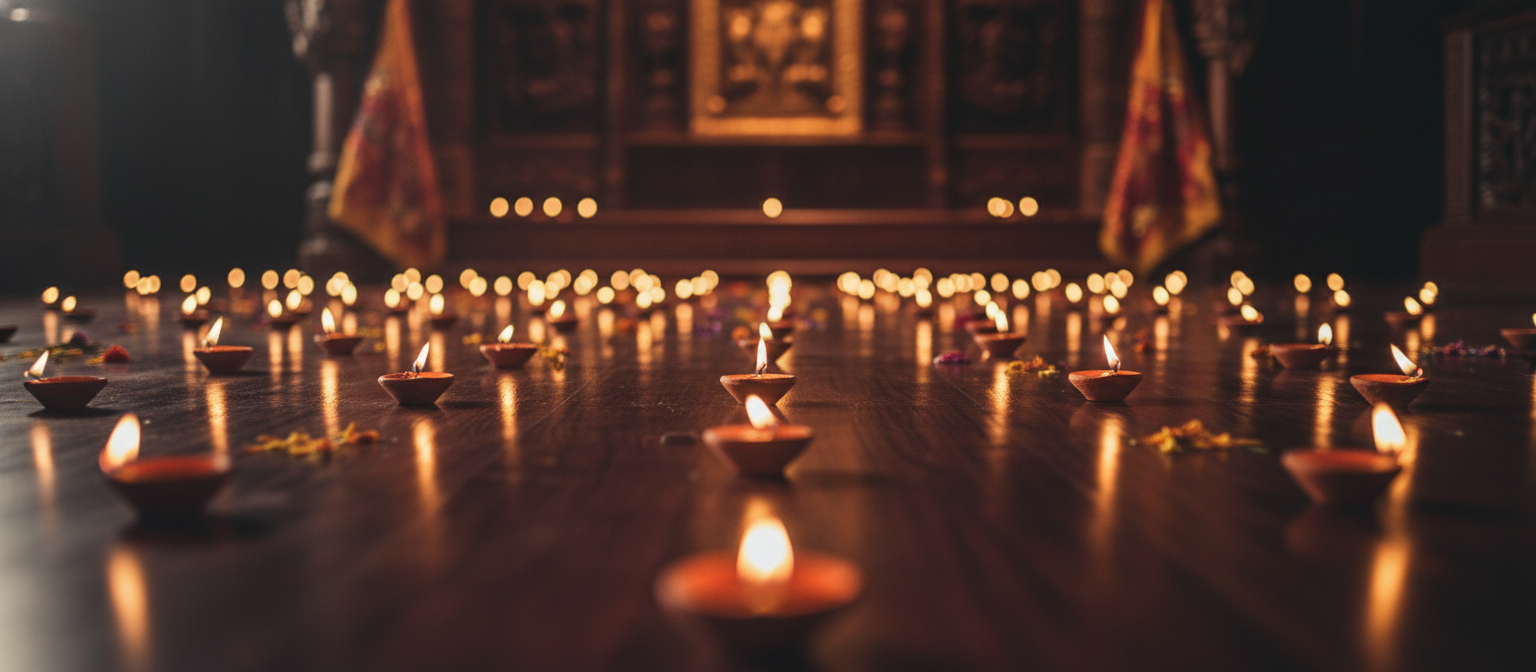 Closing Meditative Lamps Backdrop
